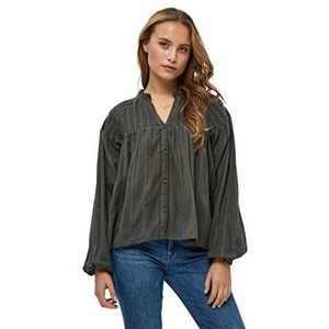 Peppercorn Garissa blouse met V-hals, Beluga Green, XXL, Beluga Groen, XXL