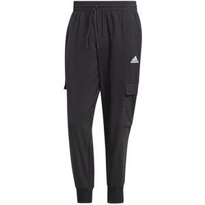 adidas Heren Essentials Small Logo Woven Cargo Ankle-Length Pants, Black, L Tall