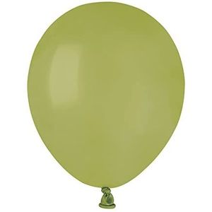 100 ballonnen van natuurlijke latex premium kwaliteit A50 (Ø 13 cm) olijfgroen
