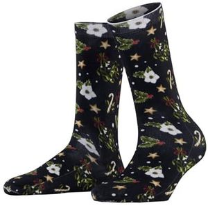 Burlington - Fancy Christmas - Chaussettes - Bleu Marine - 1 Paar