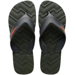 Havaianas - Track Waves, comfortabele flip-flops, veilig en duurzaam, brede en afgeronde banden en anatomische zool met tekening, heren, Olijfgroen, 39/40 EU