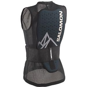 Salomon Flexcell Pro Vest, MTN Sni Snowboard MTN Rugbeschermer voor dames: aanpasbare bescherming, ademend en eenvoudig aan te passen, zwart, M