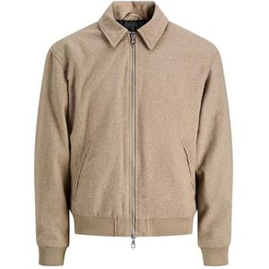 JACK & JONES Heren Jcocover Bomber Jacket, greige, L, grijsbeige, L