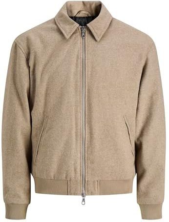 JACK & JONES Heren Jcocover Bomber Jacket, greige, L, grijsbeige, L