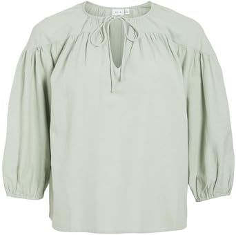 Vila Viprisilla V-hals 3/4 top, groen, 40 dames, Groene kleur., 40
