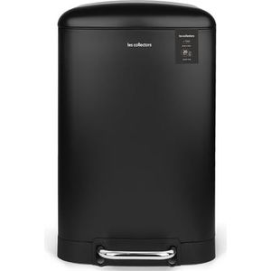 Les Collectors - Keukenafvalemmer - Zwart - Roestvrij Staal - Inhoud 20 l - Uitneembare Binnenemmer