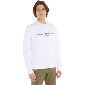 Tommy Hilfiger Tommy Logo Sweatshirt voor heren, Wit, XXL