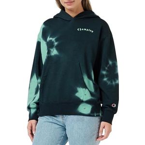 Champion Sweatshirt met capuchon voor dames, turquoise/carbon, L