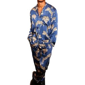 Averie Zayden Pajama Set voor heren, blauw, XL