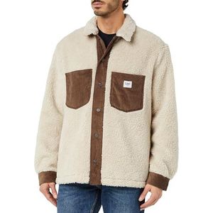 Lee Sherpa Overshirt, ecru, 3XL grote maten