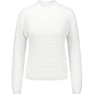 Taifun Damestrui met golfstructuur, lange mouwen, effen kleuren, gebroken wit, 38