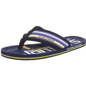 s.Oliver Casual slippers voor heren, Blauw Blau Navy Kam 890, 47 EU