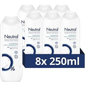 Neutral 0% Anti-Roos Shampoo, helpt om roos in het haar te verminderen - 8 x 250 ml - Voordeelverpakking