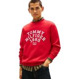 Tommy Hilfiger Heren HILFIGER ARCH SWEATSHIRT MW0MW41426 Pullover Sweatshirt, ROOD, XS, Rood (Medium Rood), XS
