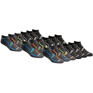 Saucony Men's Multi-Pack Performance Comfort Fit No-Show Socks, Gray 18, Large (Shoe: 8-12)