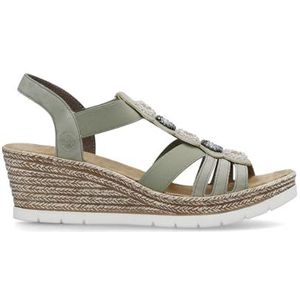 Rieker dames 619b2 sandaal, groen, 42 EU