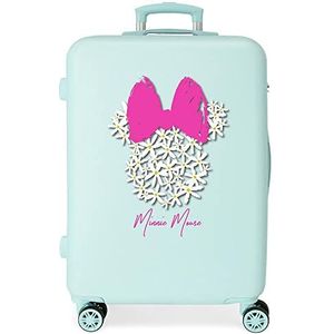 Disney Minnie Teen koffer, middelgroot, blauw, 46 x 65 x 23 cm, stijf, ABS, zijdelingse cijfercombinatiesluiting, 56 l, 3,1 kg, 4 wielen