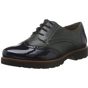Jana Dames 23702 Brogue lage veterschoenen, Blauw Navy 805, 42 EU Breed