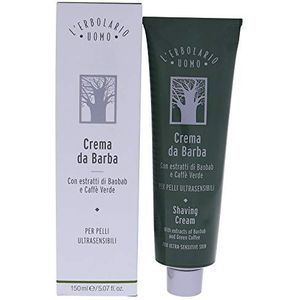 L'Erbolario Uomo Scheercrème voor ultragevoelige huid, per stuk verpakt (1 x 150 ml)