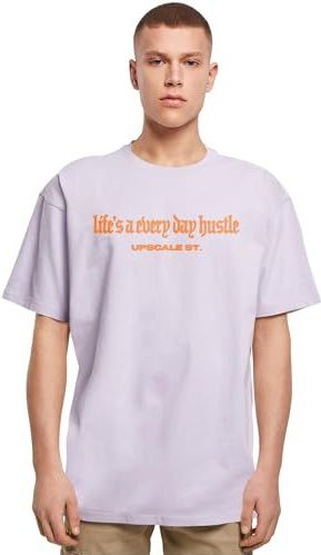 MT Upscale Shirt 'Hustle'  lichtlila / oranje / zwart