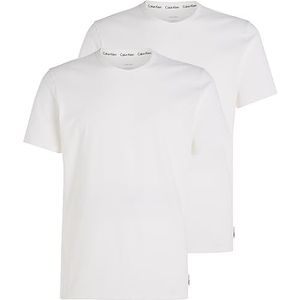 Calvin Klein T-shirts met korte mouwen voor heren (set van 2), wit (white), L