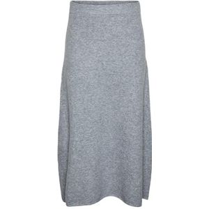 Pcnanu Hw Long Knit Rok Bc, Medium grijs (grey melange), S