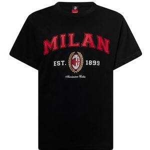 AC Milan, T-shirt College Collection, zwart, volwassenen, officieel product, maat L