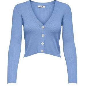 JACQUELINE DE YONG Gebreid vest voor dames, kort, Little Boy Blue, XL