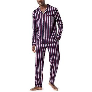 Schiesser Heren pyjama lange pyjamaset, lila, 52