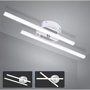 ALLOMN LED plafondlamp, 14W kroonluchter lamp modern parallelle strepen design plafondlamp met 2 stuks parallelle strepen licht voor woonkamer slaapkamer eetkamer (2 lampen koel wit)