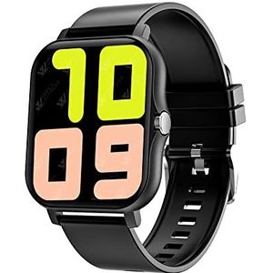 Dock & Bay P8 Smartwatch, fitnesstracker, HD-touchscreen, smartwatch met stappenteller, slaapmonitor, hartslagmeter, sport-fitnesstracker voor Android/iOS (zwart, P8/DB-735)