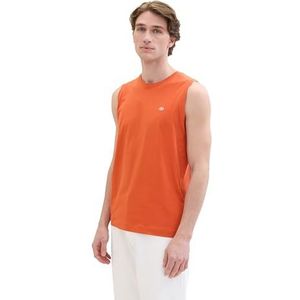 TOM TAILOR Tanktop voor heren, 12883 - Marocco Orange, 3XL