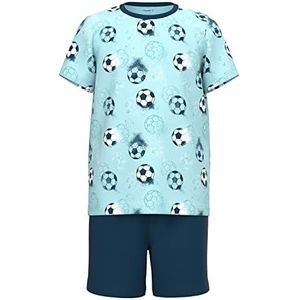 NAME IT Boy's NKMNIGHTSET SS Clearwater Football NOOS pyjama, 86/92, clearwater