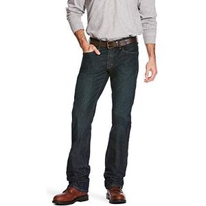 ARIAT Men's M5 Rebar Slim Straight Cut Stretch Jean, Blackstone, 34x36