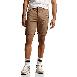 Street One MEN heren katoenen shorts, Cappuccino beige, 38W