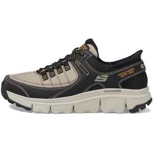 Skechers Heren Summits bij Trainers, Taupe Synthetisch/Mesh/Zwart Trim, 6.5 UK, Taupe Synthetische Mesh Zwarte Trim, 40 EU