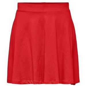 ONLY Onlmay Life Skater Skirt JRS Skaterrok voor dames, flame scarlet, L