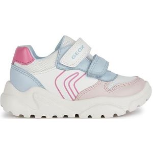 Geox B CIUFCIUF Girl A Sneakers voor babymeisjes, wit/LT Blue, 24 EU, Wit Lt Blauw, 24 EU