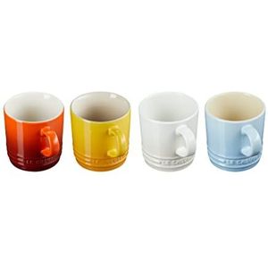 Le Creuset Set van 4 Aardewerken Koffiekoppen, 200 ml, Elements, 89113208159030