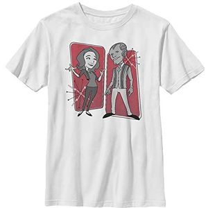 Marvel Jongens Boy's Short Sleeve Classic Fit T-shirt, wit, 128 cm