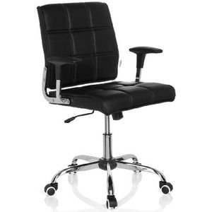 HJH OFFICE 719000 bureaustoel draaistoel ERNESTO kunstleer zwart, design klassieker, ideaal voor thuiskantoor of kantoor, ergonomische bureaustoel, bureaustoel, draaistoel, XXL directiestoel