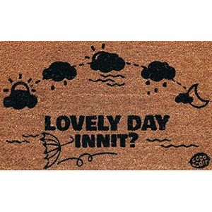 Coco&Coir Everything in a nutshell Premium kokos deurmat | kokosnootmat met antislip PVC | voetwisser voor de entree | voor binnen en buiten | 45 x 75 cm | weer