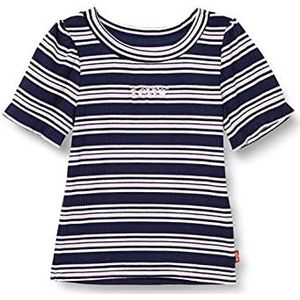 Levi'S Kids Full Slv Ribbed T-shirt voor meisjes, 2-8 jaar, Pauw, 24 Maanden