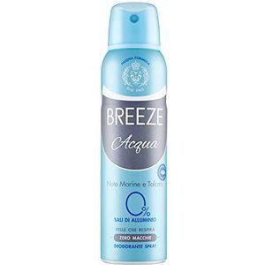 Breeze Acqua Deodorantspray, 48 uur, marine en talkat, 0% aluminiumzouten, 150 ml