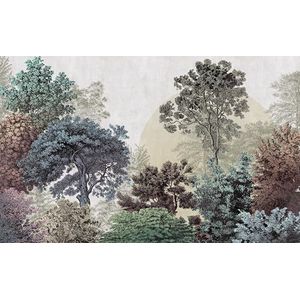 Komar Vlies fotobehang - Bois Brumeux - Grootte: 400 x 250 cm (breedte x hoogte) - behang, design, woonkamer, wanddecoratie, slaapkamer, landschap, natuur - LJX8-058