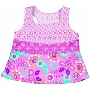 Iplay Badpak voor baby's, tankini met uv-bescherming 50+, lichtroze paisley, XL/24 maanden