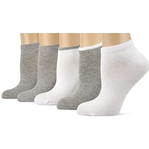 Nur Die Sokken voor dames, verpakking van 5 stuks, meerkleurig (grijs/wit 040), 35-38 EU
