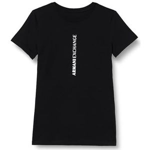 Armani Exchange Girl's Route 66, Front Logo T-Shirt, Zwart, XS, zwart, XS