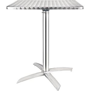 Bolero CG838 Vierkante Flip-Top Tafel Roestvrij Staal 720X600X600mm Restaurant Bar Cafe, Zilver