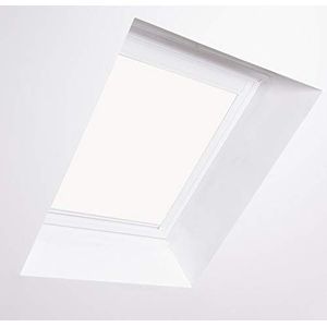 Bloc Dakraam Blind F6A voor Rooflite Dakramen, Wit Verduisterend - Wit Aluminium Frame